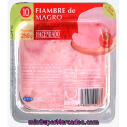 Fiambre Magro Lonchas Sandwich, Hacendado, Paquete 250 G