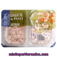 Fiambre Pechuga Pavo Dados, Hacendado, Pack 2 X 100 G - 200 G