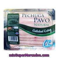 Fiambre Pechuga Pavo Extra Lonchas (0 % Materia Grasa), Hacendado, Paquete 200 G