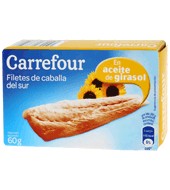 Filete De Caballa Del Sur En Aceite Girasol Carrefour 60 G.