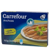 Filetes De Anchoa Del Cantábrico En Aceite De Oliva Carrefour Pack De 3x50 G.