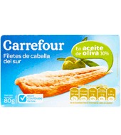 Filetes De Caballa Del Sur En Aceite De Oliva Carrefour 80 G.