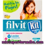 Filvit Kit Tratamiento Total Antipiojos Y Liendres Loción Con Malatión + Champú Con Permetrina 1 Unidad