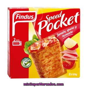 Findus Speed Pocket Jamón Queso Y Tomate Caja 2 X 125 Gr