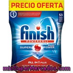 Finish Calgonit Detergente Lavavajillas Super Powel Todo En 1 Bolsa 53 Pastillas