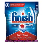 Finish Calgonit Detergente Lavavajillas Super Powel Todo En 1 Bolsa 61 Pastillas