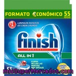 Finish Detergente Lavavajillas Power Ball Todo En 1 Limón Caja 55 Pastillas