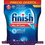 Finish Detergente Lavavajillas Power Ball Todo En 1 Max Bolsa 59 Pastillas Brillo Y Protección Del Cristal