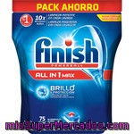 Finish Detergente Lavavajillas Power Ball Todo En 1 Max Bolsa 75 Pastillas Brillo Y Protección Del Cristal