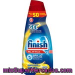 Finish Detergente Lavavajillas Todo En 1 Plus En Gel Concentrado Limón Botella 50 Dosis Brillo Y Protección Del Cristal