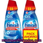 Finish Detergente Lavavajillas Todo En 1 Plus En Gel Concentrado Pack 2 Botella 33 Dosis