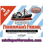 Fisherman's Friend Original Extra Fuerte Chicles Sin Azúcar Pack 3 X 20g Bolsa 60 G