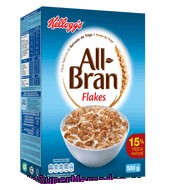 Flakes: Copos Tostados De Trigo Integral Enriquecidos Con Salvado De Trigo All Bran - Kellogg's 500 G.