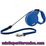 Flexi Correa Extensible Para Perros Color Azul Talla M Para Mascotas Hasta 20 Kg 1 Unidad