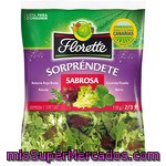 Florette Ensalada Sabrosa Con Escarola Rizada, Brotes De Batavia Roja, Rúcula Y Berro Bolsa 110 G