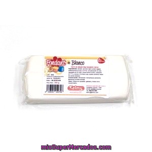 Fondant Blanco (pasta De Azucar Para Recubrir Tartas), Kelmy, Paquete 250 G