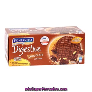 Galletas digestive con chocolate con leche Fontaneda caja 300 g -  Supermercados DIA