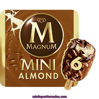 Frigo Magnum Mini Almond Helado De Vainilla Con Chocolate Y Almendra 6 Unidades Estuche 360 Ml