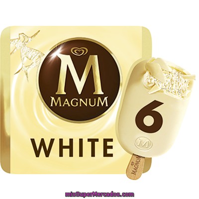 Frigo Magnum White Helado De Vainilla Con Chocolate Blanco 6 Unidades Estuche 660 Ml