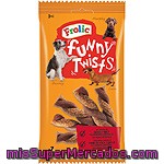 Frolic Funny Twists Tiras Para Perro Al Aroma De Queso Y Buey 7 Unidades Bolsa 140 G