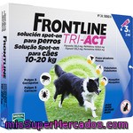 Frontline Tri-act Solución Contra Garrapatas Y Pulgas Para Perros 10-20 Kg Envase 3 Unidades