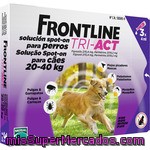 Frontline Tri-act Solución Contra Garrapatas Y Pulgas Para Perros Perros De 20-40 Kg Envase 3 Unidades