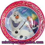 Frozen Plato Decorado 18 Cm Paquete 8 Unidades