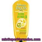 Fructis Acondicionador Fortificante Nutri Repair 3 Con Oliva Aguacate Y Karité Frasco 250 Ml Para Cabello Seco O Dañado