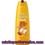 Fructis Champú Fortificante Nutri Repair 3 Butter Con Manteca De Karité Y 3 Aceites Frasco 300 Ml Para Cabelo Muy Seco Y Dañado