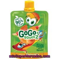 Fruta Triturada De Manzana-melocotón Gogo Squeez, Bolsa 90 G