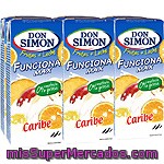 Frutas+leche Funciona Max Caribe, Don Simon, Minibrick 6 X 200 Cc - 1200 Cc