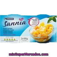 Frutas Variadas Sin Azúcar Eroski Sannia, Pack 2x115 G