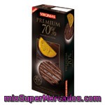 Galleta Bañada De Chocolate Premium 70% Y Chocolate A La Naranja Virginias 120 G.