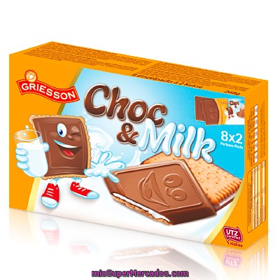 Galleta Chocolatina Choc & Milk (chocolate Y Leche), Dolceria, Caja 8 Bolsitas - 268 G