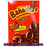 Galleta Cubierta Chocolate Negro, Hacendado, Paquete 4 U - 300 G