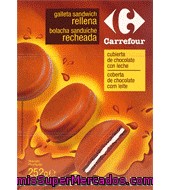 Galleta De Cacao Sandwich Rellena De Crema Y Cubierta De Chocolate Con Leche Carrefour 252 G.