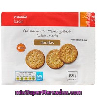 Galleta Dorada Redonda Eroski Basic, Pack 4x200 G