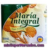 Galleta Maria Integral Fibra, Hacendado, Paquete 4 Tubos - 800 G