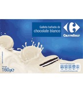 Galleta Sandwich Recubierta Chocolate Blanco Carrefour 160 G.