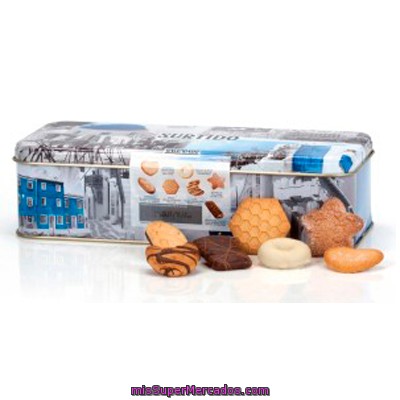 Galleta Surtida Seleccion En Caja Metalica Decorada *navidad*, Hacendado, Lata 205 G