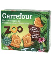 Galletas Animales Con Chocolate Zoo Carrefour Pack De 4x40 G.