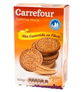 Galletas María Integral Rica En Fibra Carrefour 600 G.