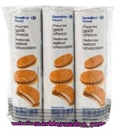 Galletas Rellenas De Chocolate Carrefour Discount Pack 3x250 G.