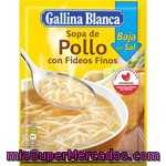 Gallina Blanca Sopa De Pollo Con Fideos Finos Baja En Sal Sobre 68 G
