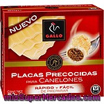 Gallo Canelones Precocidos 12 Placas Envase 80