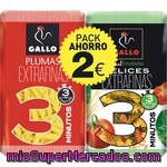 Gallo Plumas Extrafinas + Hélices Con Vegetales Pack 2 Envase 800 G