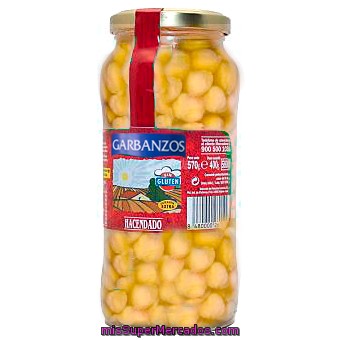 Garbanzo Cocido, Hacendado, Tarro 570 G Escurrido 400 G