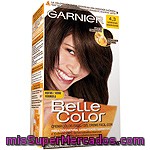 Garnier Belle Color Tinte Castaño Dorado Nº 4.3 Con Aceite De Jojoba Y Germen De Trigo Coloración Permanente Caja 1 Unidad