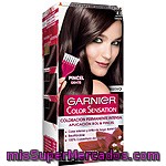 Garnier Color Sensation Tinte Castaño Nº 4.0 Coloración Permanente Intensa Caja 1 Unidad Pincel Gratis