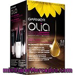 Garnier Olia Tinte Capuccino Castaño Dorado Nº 5.3 Coloración Permanente Con Aceites Florales Naturales Caja 1 Unidad Sin Amoniaco